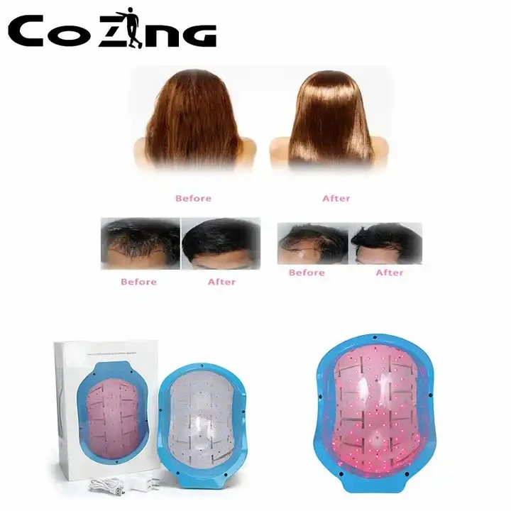 Gorro de crecimiento del cabello con luz LED